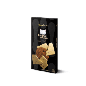 Tablete Língua de Gato Branco com Cookies 100G